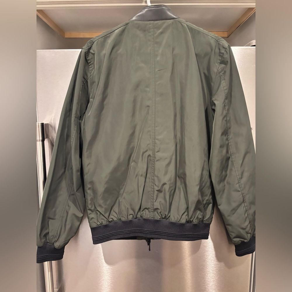 Zara Men's Olive Bomber Jacket - Picture 3 of 4
